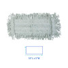 Disposable Dust Mop Head, Cotton, 18w X 5d