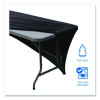 Igear Fabric Table Cover, Polyester/Spandex, 30" X 96", Black
