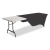 Igear Fabric Table Cover, Polyester/Spandex, 30" X 96", Black