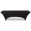 Igear Fabric Table Cover, Polyester/Spandex, 30" X 96", Black