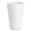 Foam Drink Cups, 16 Oz, White, 20/Bag, 25 Bags/Carton