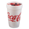 Coca-Cola Foam Cups, 16 Oz, White/Red, 25/Bag, 40 Bags/Carton