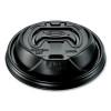 Optima Reclosable Lid, Fits 12 Oz To 24 Oz Hot Cups, Plastic, Black, 100/Pack, 10 Packs/Carton