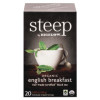 Steep Tea, English Breakfast, 1.6 Oz Tea Bag, 20/Box
