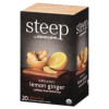 Steep Tea, Lemon Ginger, 1.6 Oz Tea Bag, 20/Box