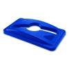 Slim Jim Single Stream Recycling Top For Slim Jim Containers, 12.1w X 21d X 2.75h, Blue