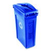 Slim Jim Single Stream Recycling Top For Slim Jim Containers, 12.1w X 21d X 2.75h, Blue