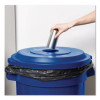 Bottle/Can Recycling Top For Brute 32 Gal Containers, Round Openings, 9.8w x 22.9d x 22.3h, Blue