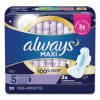 Maxi Pads, Size 5, Extra Heavy Overnight Absorbency, 20/Pack, 6 Packs/Carton