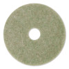 Low-Speed Topline Autoscrubber Floor Pads 5000, 20" Diameter, Green/Amber, 5/Carton