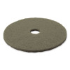 Low-Speed Topline Autoscrubber Floor Pads 5000, 20" Diameter, Green/Amber, 5/Carton