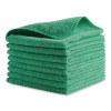 Microfiber Cleaning Cloths, 12 X 12, Green, 24/Pack