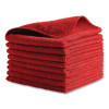 Microfiber Cleaning Cloths, 16 x 16, Red, 24/Pack