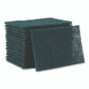 Heavy-Duty Scouring Pad, 6 x 9, Green, 15/Carton