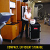 One-Compartment Collapsible X-Cart, Synthetic Fabric, 4.98 Cu Ft Bin, 20.33" x 24.1" x 34", Black/Silver