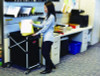 One-Compartment Collapsible X-Cart, Synthetic Fabric, 4.98 Cu Ft Bin, 20.33" x 24.1" x 34", Black/Silver