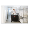 One-Compartment Collapsible X-Cart, Synthetic Fabric, 9.96 Cu Ft Bin, 24.1" x 35.7" x 34", Black/Silver