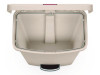 Streamline Resin Step-On Container, Front Step Style, 18 Gal, Polyethylene, Beige
