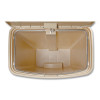 Streamline Resin Step-On Container, Front Step Style, 24 Gal, Polyethylene, Beige