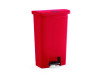 Streamline Resin Step-On Container, Front Step Style, 8 Gal, Polyethylene, Red