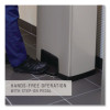 Slim Jim Stainless Steel Step-On Container, Front Step Style, 13 Gal, Stainless Steel, Black