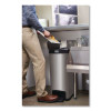 Slim Jim Stainless Steel Step-On Container, End Step Style, 13 Gal, Stainless Steel, Black