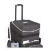 Executive Quick Clean Janitorial Cart, Synthetic Fabric, 16 Compartments, 14.25" x 16.5" x 25", Dark Gray