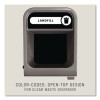 Configure Indoor Recycling Waste Receptacle, Landfill, 23 Gal, Metal, Gray
