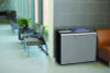Configure Indoor Recycling Waste Receptacle, Mixed Recycling, 33 Gal, Metal, Gray