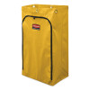 Zippered Vinyl Cleaning Cart Bag For Rubbermaid Commercial 6173-88, 24 Gal, 17.25" x 10.5" x 30.5", Yellow