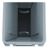 Slim Jim Waste Container With Handles, 16 Gal, Plastic, Light Gray