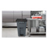 Brute Step-On Rollouts, 50 Gal, Metal/Plastic, Gray