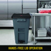 Brute Step-On Rollouts, 50 Gal, Metal/Plastic, Gray