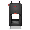 Heavy Duty Adaptable Utility Cart, Plastic, 2 Shelves, 500 Lb Capacity, 17.8" x 46.2" x 36", Black