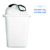 Drawstring Kitchen Bags/Liners, Drawstring, 13 Gal, 24" x 28", White, 50 Bags/Roll, 2 Rolls/Carton