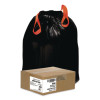 Heavy-Duty Trash Bags, Drawstring, 30 Gal, 1.2 Mil, 30.5" x 33", Black, 25 Bags/Roll, 8 Rolls/Box