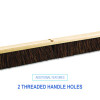 Floor Brush Head, 3.25" Brown Palmyra Fiber Bristles, 36" Brush
