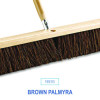 Floor Brush Head, 3.25" Brown Palmyra Fiber Bristles, 36" Brush