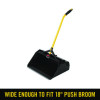 Maximizer Heavy-Duty Stand Up Debris Pan, 20.44 x 29, 32" Handle, Plastic, Yellow/Black