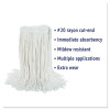 Cut-End Wet Mop Head, Rayon, #20, White, 12/Carton