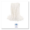 Cut-End Wet Mop Head, Rayon, #24, White, 12/Carton