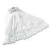 Disposable Mop, Nonwoven Fiber, #24, 5" Headband, White