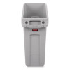 Slim Jim Under-Counter Container, 13 Gal, Polyethylene, Gray