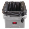 Slim Jim Under-Counter Container, 13 Gal, Polyethylene, Gray