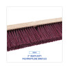 Floor Brush Head, 3" Maroon Heavy-Duty Polypropylene Bristles, 18" Brush