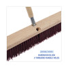 Floor Brush Head, 3" Maroon Heavy-Duty Polypropylene Bristles, 18" Brush