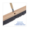 Floor Brush Head, 3" Gray Flagged Polypropylene Bristles, 18" Brush