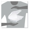 Foam Hinged Lid Containers, 6.4 X 9.3 X 2.6, White, 200/Carton