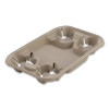 Strongholder Molded Fiber Cup/Food Tray, 8 Oz To 22 Oz, Four Cups + Food Tray, Beige, 250/Carton