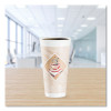Cafe G Foam Hot/Cold Cups, 20 Oz, Brown/Red/White, 20/Pack